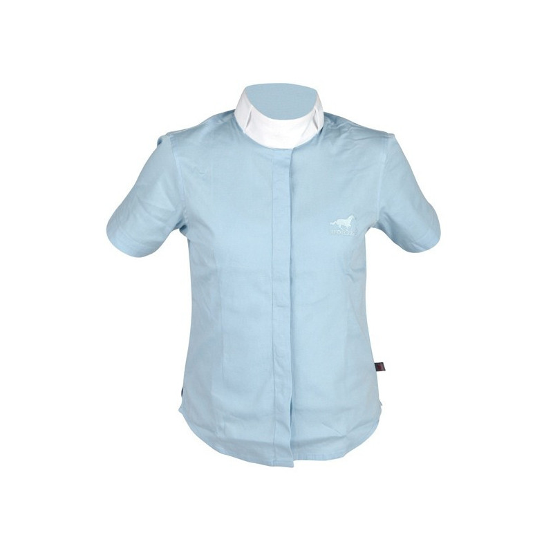 Red Horse Elastic Show Shirt, LANGE mouw, Powder blue