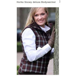 Horka Snowy Deluxe bodywarmer, bruin geruit