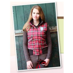 Red Horse Siberia bodywarmer, rood/bruin geruit