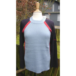 Mountain Horse Denver trui, Lichtblauw/Donkerblauw/Rood