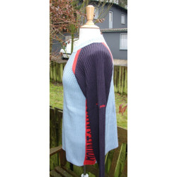 Mountain Horse Denver trui, Lichtblauw/Donkerblauw/Rood