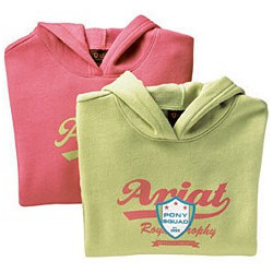 ARIAT Girl Pony Squad Hoodie, lime