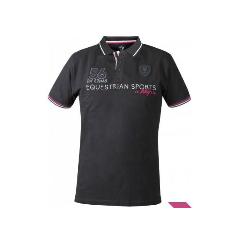 Horka heren poloshirt, Zwart