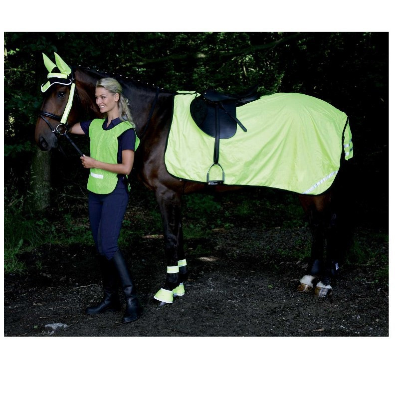 Reflex reflect. uitrijdeken, fleece gevoerd, neongeel