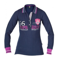 Horka poloshirt Sparkle, Cyclam, 164 (valt als 152)