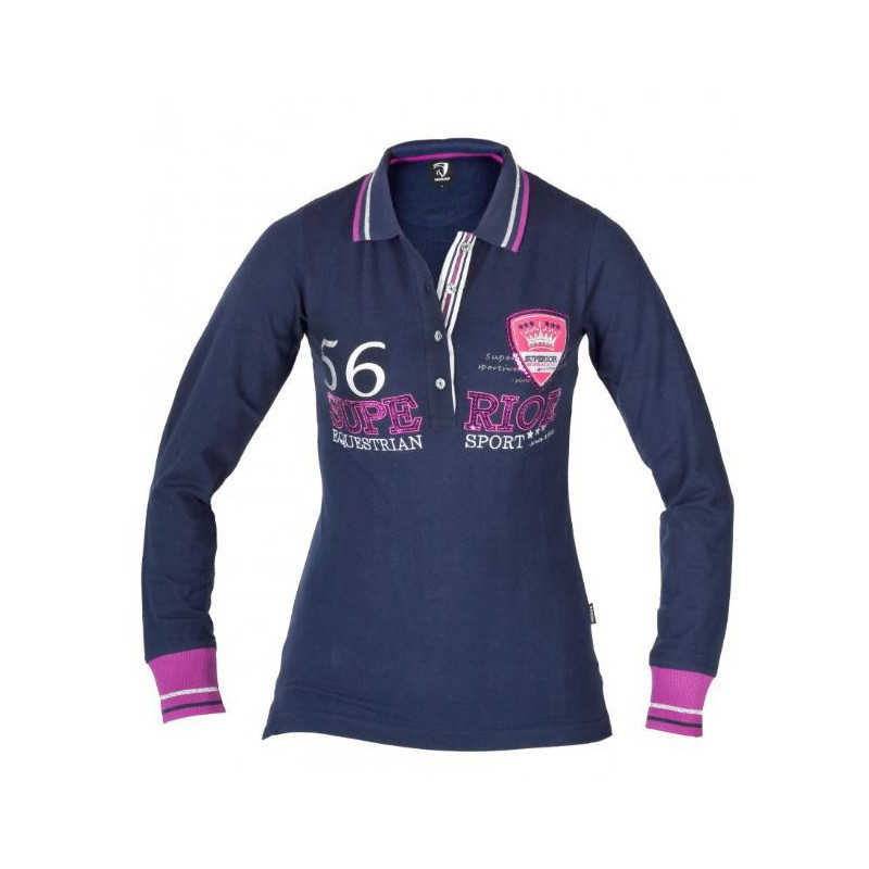 Horka poloshirt Sparkle, Cyclam, 164 (valt als 152)