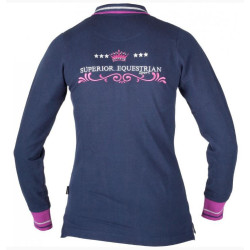 Horka poloshirt Sparkle, Cyclam, 164 (valt als 152)