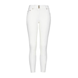 Mountain Horse Jessie rijbroek, stoffen knie, Wit, 36