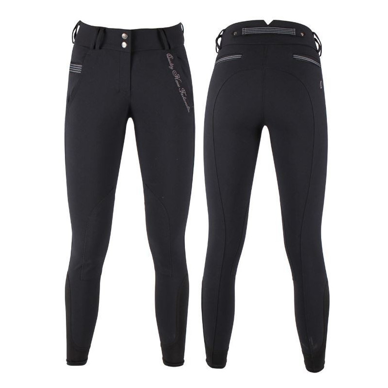 QHP rijbr Liz, Kunstleren Zit, Zwart