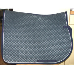 S&K luxe velours zadeldek, Grijs (zilver/navy)