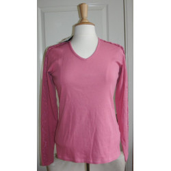 ARIAT Ruffle Trim Shirt met lange mouw, Blush