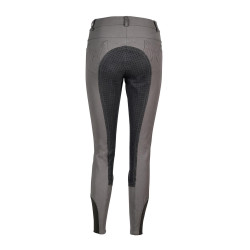 Busse Granada rijbroek met kunstleren en siliconen zitvlak, wit