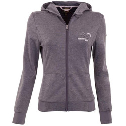 BR sweatvest met hoodie Ariel, grey melange