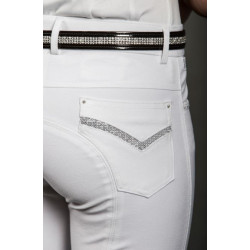 Harry's Horse Rijbroek Jewels Silicon, Wit