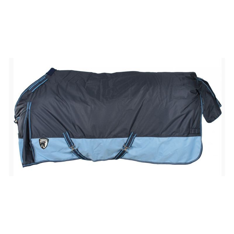 Horka fleece gevoerde regendeken two tone, blauw