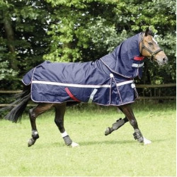 Kavalkade fleece gevoerde Outdoordeken Polar I met afneembaar halsstuk, Blue Print