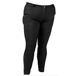 Horka Alassio Elasta rijbroek, kunstleren zitvlak, Zwart