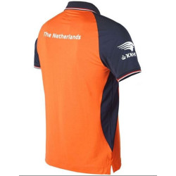 KNHS Heren Polo shirt, Oranje/blauw