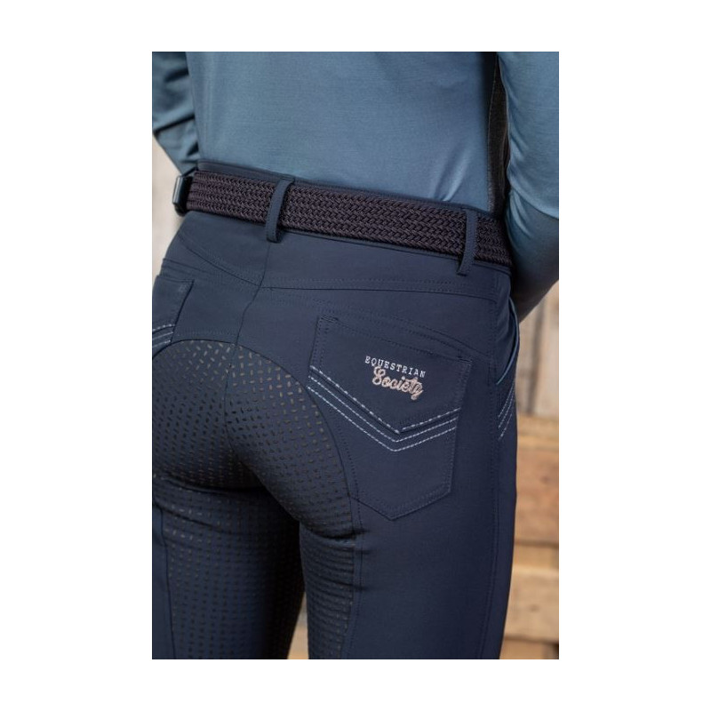 HH rijbroek Equestrian Society Pearl Full Grip, Navy