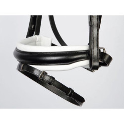 Harry's Horse hoofdstel Delicate m aansnoerneusriem, Zwart/Wit