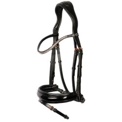 Harry's Horse hoofdstel Rosegold Lacque II, Zwart