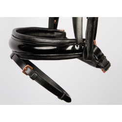 Harry's Horse hoofdstel Rosegold Lacque II, Zwart