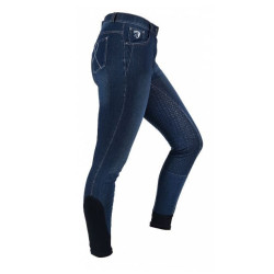 Horka Junior Jeans rijbroek Roma, blauw
