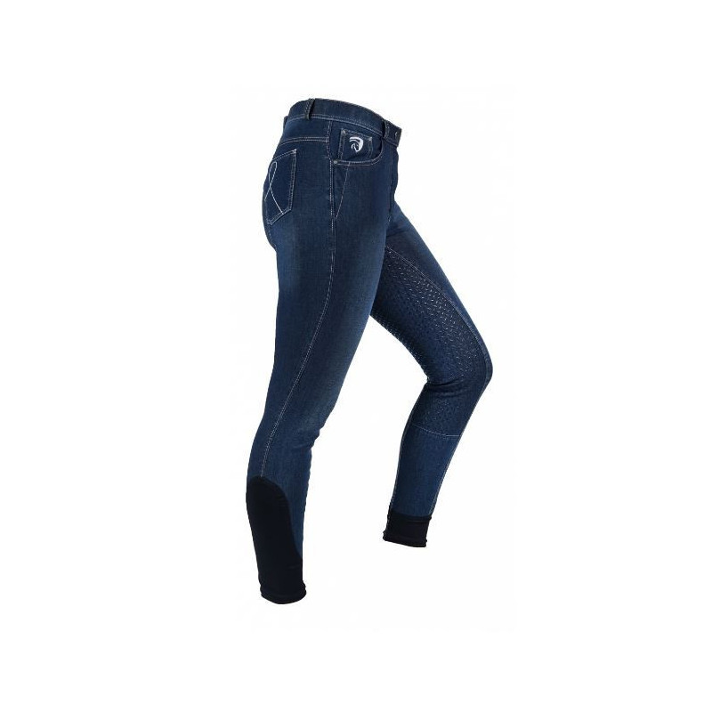 Horka Junior Jeans rijbroek Roma, blauw