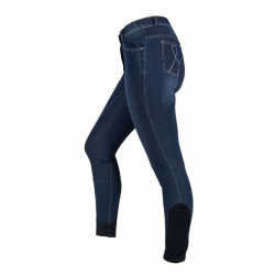 Horka Junior Jeans rijbroek Roma, blauw