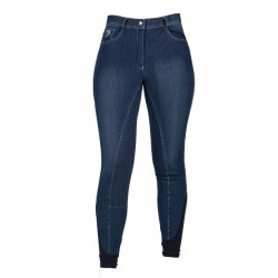 Horka Junior Jeans rijbroek Roma, blauw