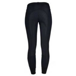 Horka warme Softshell rijbroek Shania, Siliconen Zitvlak, Zwart