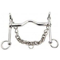 Horka dressuurstang tongboog RVS, 18mm