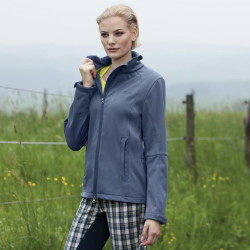 ELT softshell jas Lesly, Rookblauw