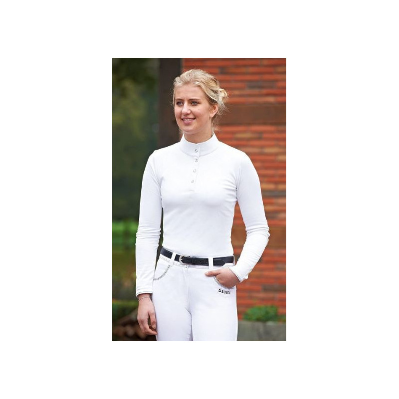 Busse wedstrijdshirt Lemgo LS (lange mouw), Wit-Zilver