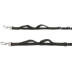 HH bijzetteugels verstelbaar met elastiek, Zwart