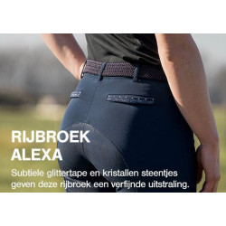 Horka rijbroek Alexa, Siliconen Zitvlak, Donkerblauw