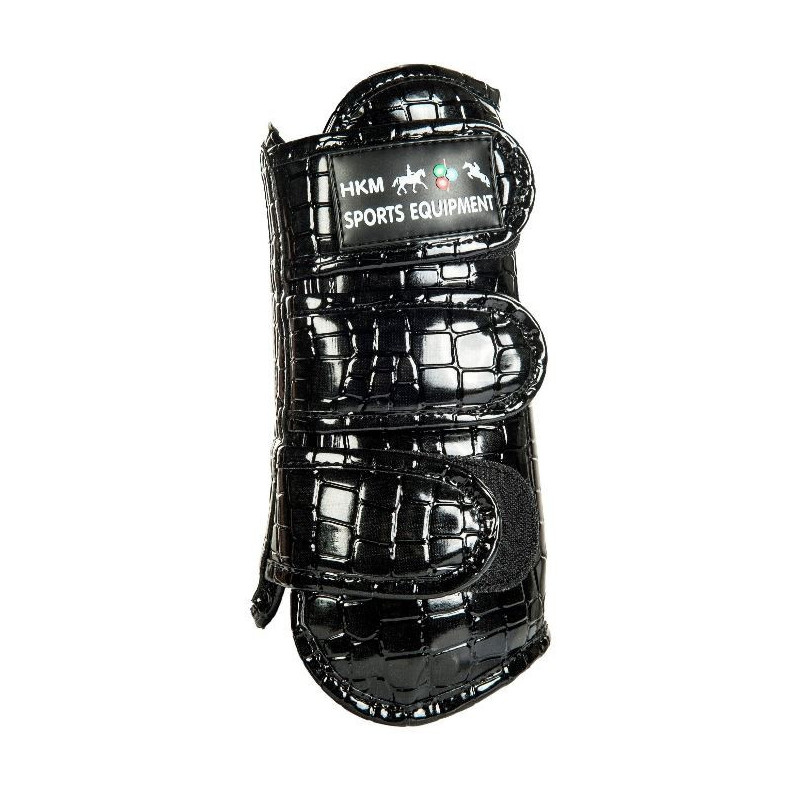 HKM peesbeschermers Premium Croco, Zwart