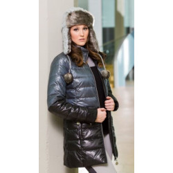 HKM gewatteerde Arctic Nylon jas, grijs/zwart