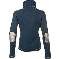 Cavallino Marino fleecejack Verona, navy/zilver
