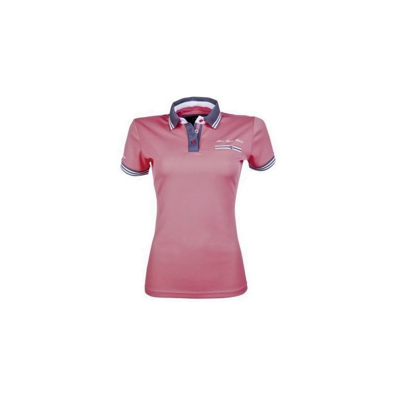 HKM poloshirt Black&White, koraal