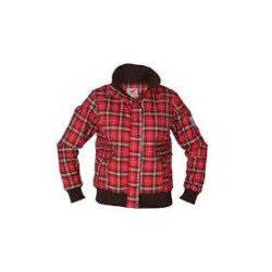 Red Horse Luxor jas, bruin/rood geruit