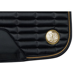 Zadeldek Satin Denici Cavalli Gold, Zwart