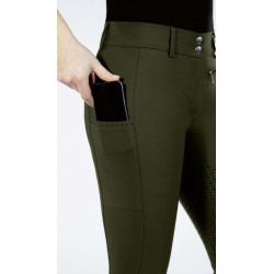 HKM rijbroek Lea, siliconen zitvlak, Donkerblauw