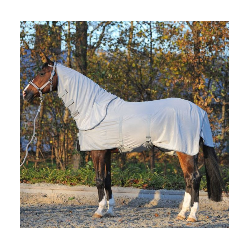 Kavalkade Vliegendeken Met Afneembare Hals/Buikflap, Lichtgrijs