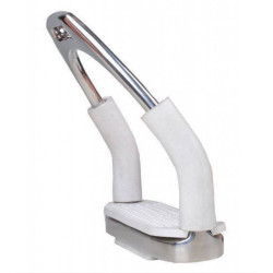 HKM Veiligheidsbeugel RVS, per paar, Zilver/Wit