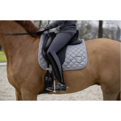 Cavallino Marino zadeldek Topas Velvet-CM Style, Zilvergrijs