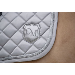 Cavallino Marino zadeldek Topas Velvet-CM Style, Zilvergrijs