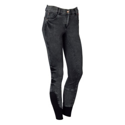 Harry's Horse Rijbroek Denim Crete Full Grip, Zwart