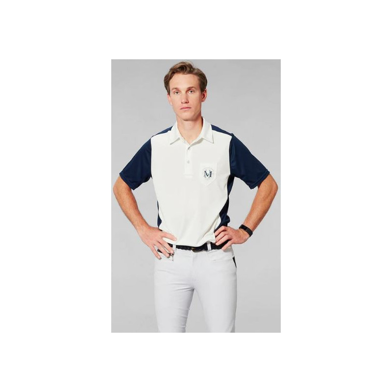 Mountain Horse Scott Men's Tech Top, Wit/Navy