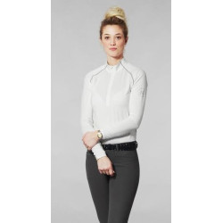 Mountain Horse Move Tech Top, Wit/grijs